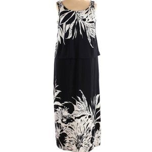 Bethany Midi Tropical Print Dress 2X